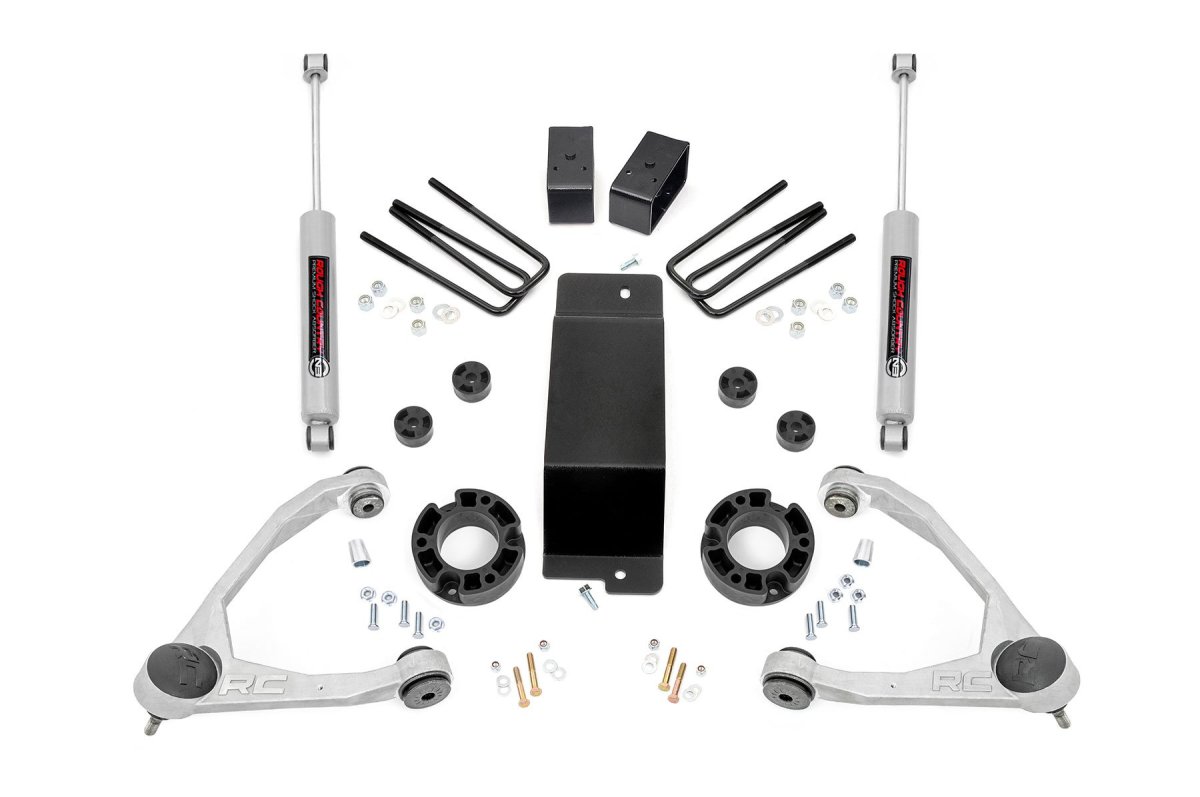 Chevrolet Silverado 1500 Suspension Lift Kit - Rough Country - 3.5 Inch, Alum/Cast Steel - '07-'16